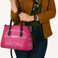 Custom India Football 2026 Leather Bag Come On Blue Tigresses - Pink Version