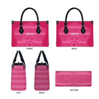 Custom India Football 2026 Leather Bag Come On Blue Tigresses - Pink Version