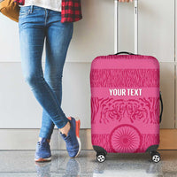 Custom India Football 2026 Luggage Cover Come On Blue Tigresses - Pink Version