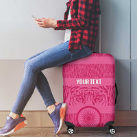 Custom India Football 2026 Luggage Cover Come On Blue Tigresses - Pink Version