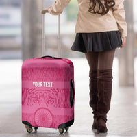 Custom India Football 2026 Luggage Cover Come On Blue Tigresses - Pink Version