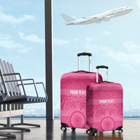 Custom India Football 2026 Luggage Cover Come On Blue Tigresses - Pink Version