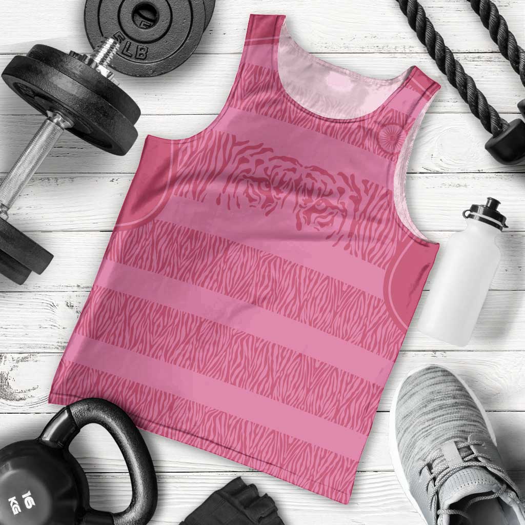 Custom India Football 2026 Men Tank Top Come On Blue Tigresses - Pink Version