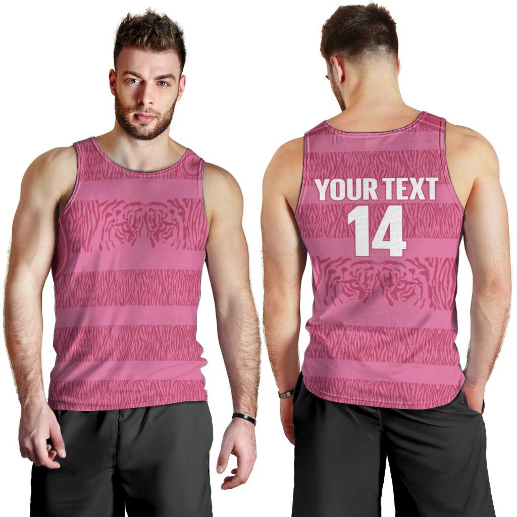 Custom India Football 2026 Men Tank Top Come On Blue Tigresses - Pink Version