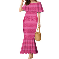 Custom India Football 2026 Mermaid Dress Come On Blue Tigresses - Pink Version
