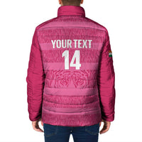 Custom India Football 2026 Padded Jacket Come On Blue Tigresses - Pink Version