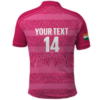 Custom India Football 2026 Polo Shirt Come On Blue Tigresses - Pink Version