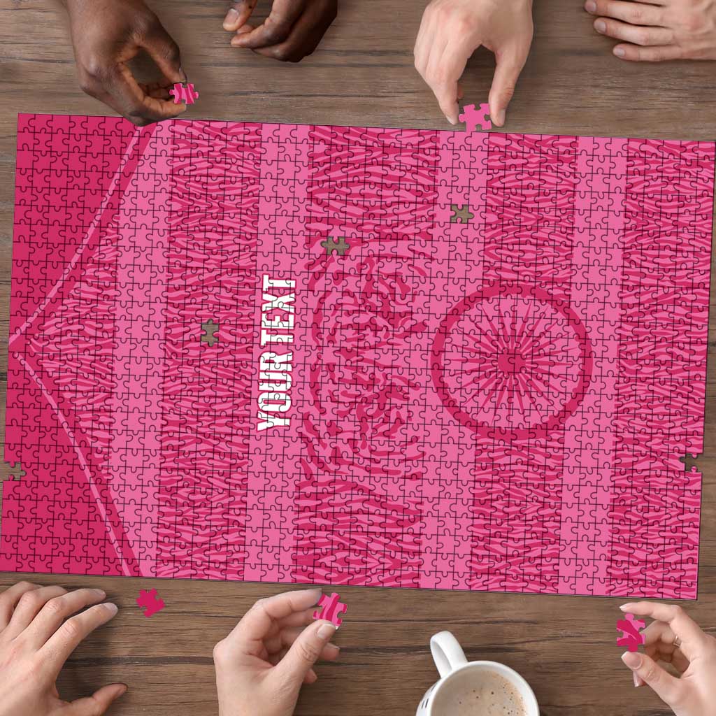 Custom India Football 2026 Puzzle Come On Blue Tigresses - Pink Version