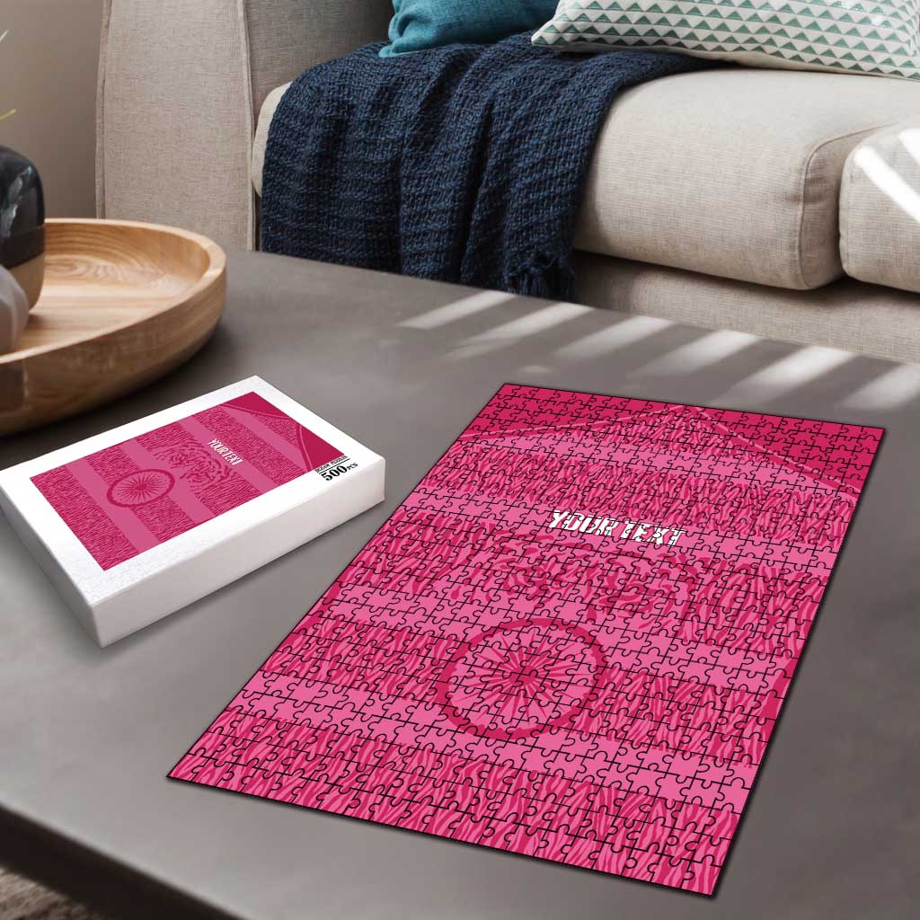 Custom India Football 2026 Puzzle Come On Blue Tigresses - Pink Version