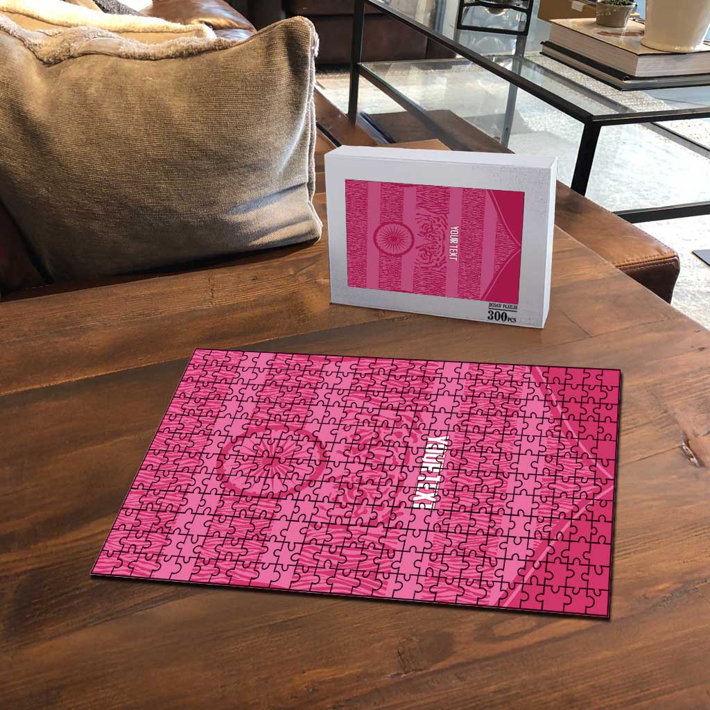 Custom India Football 2026 Puzzle Come On Blue Tigresses - Pink Version