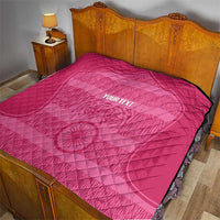 Custom India Football 2026 Quilt Come On Blue Tigresses - Pink Version