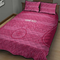 Custom India Football 2026 Quilt Bed Set Come On Blue Tigresses - Pink Version