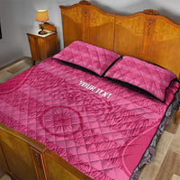 Custom India Football 2026 Quilt Bed Set Come On Blue Tigresses - Pink Version