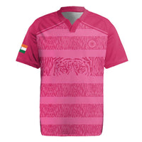 Custom India Football 2026 Rugby Jersey Come On Blue Tigresses - Pink Version