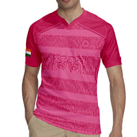 Custom India Football 2026 Rugby Jersey Come On Blue Tigresses - Pink Version