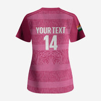 Custom India Football 2026 Scrub Top Come On Blue Tigresses - Pink Version