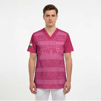 Custom India Football 2026 Scrub Top Come On Blue Tigresses - Pink Version