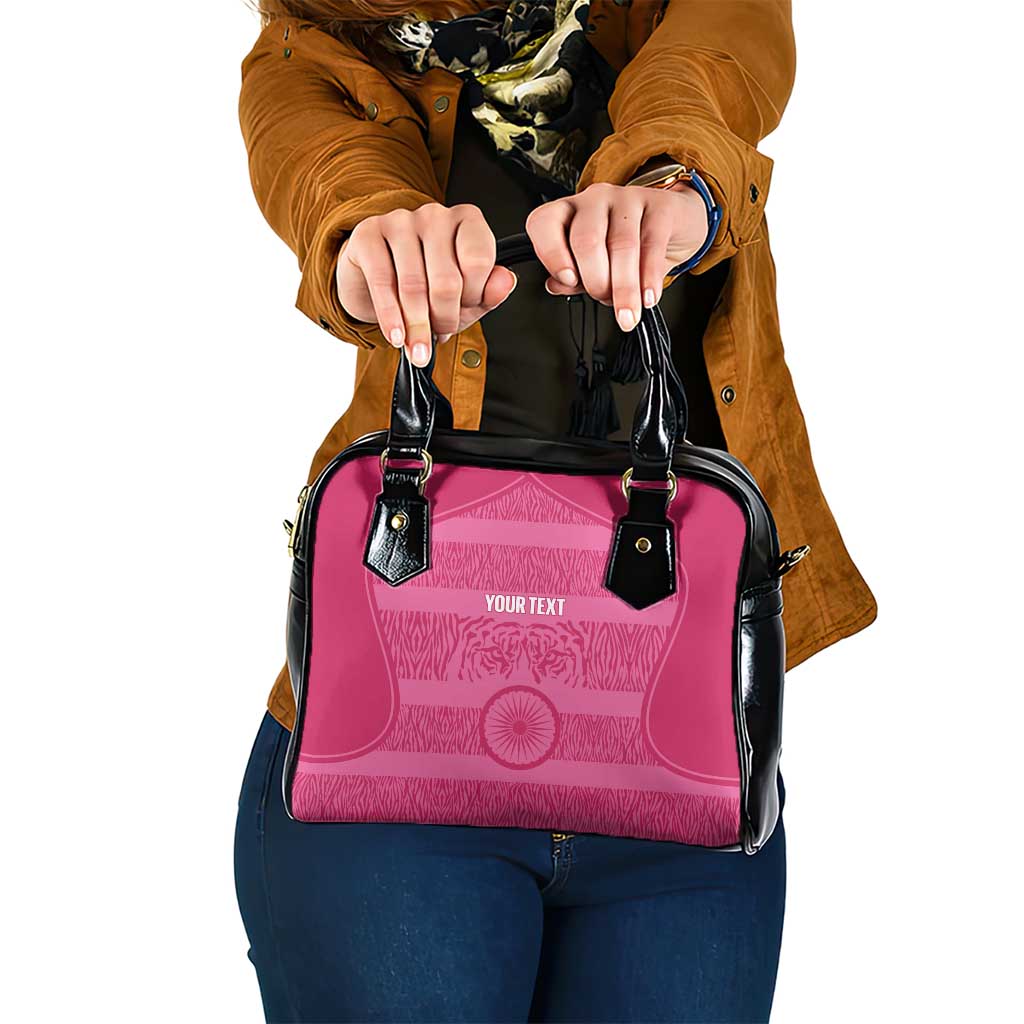 Custom India Football 2026 Shoulder Handbag Come On Blue Tigresses - Pink Version