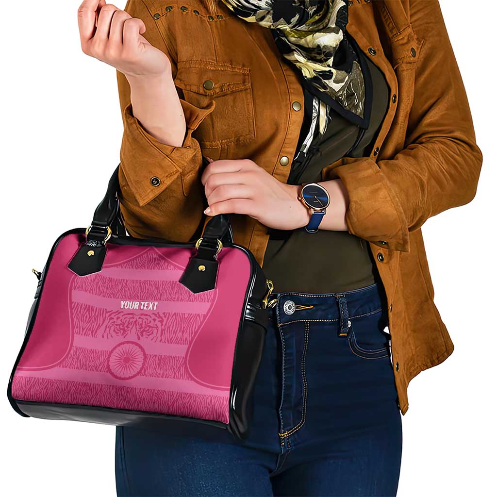 Custom India Football 2026 Shoulder Handbag Come On Blue Tigresses - Pink Version