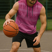 Custom India Football 2026 Sleeveless Hoodie Come On Blue Tigresses - Pink Version