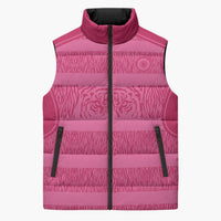 Custom India Football 2026 Sleeveless Puffer Jacket Come On Blue Tigresses - Pink Version