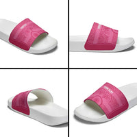 Custom India Football 2026 Slide Sandals Come On Blue Tigresses - Pink Version
