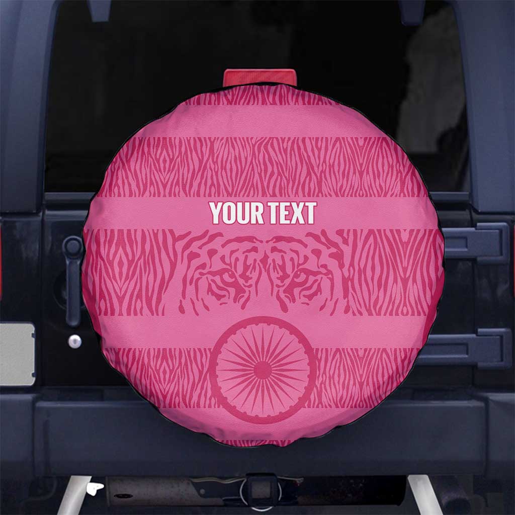 Custom India Football 2026 Spare Tire Cover Come On Blue Tigresses - Pink Version
