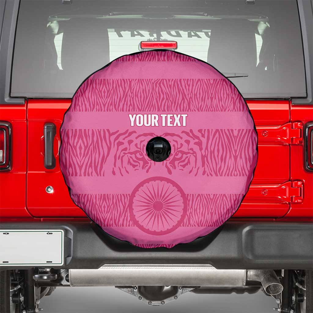 Custom India Football 2026 Spare Tire Cover Come On Blue Tigresses - Pink Version