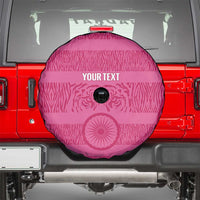 Custom India Football 2026 Spare Tire Cover Come On Blue Tigresses - Pink Version