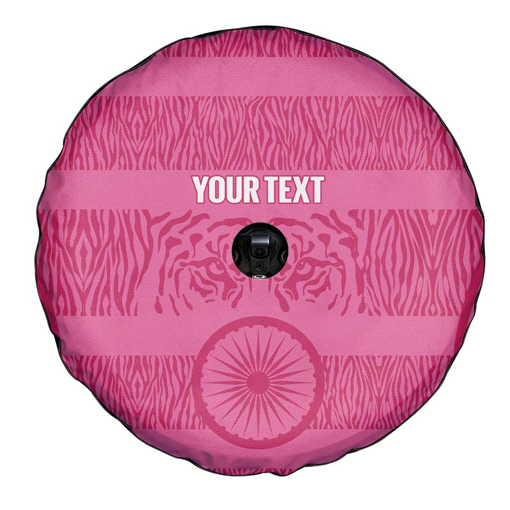 Custom India Football 2026 Spare Tire Cover Come On Blue Tigresses - Pink Version