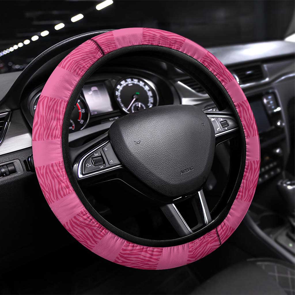 India Football 2026 Steering Wheel Cover Come On Blue Tigresses - Pink Version