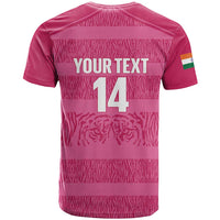 Custom India Football 2026 T Shirt Come On Blue Tigresses - Pink Version