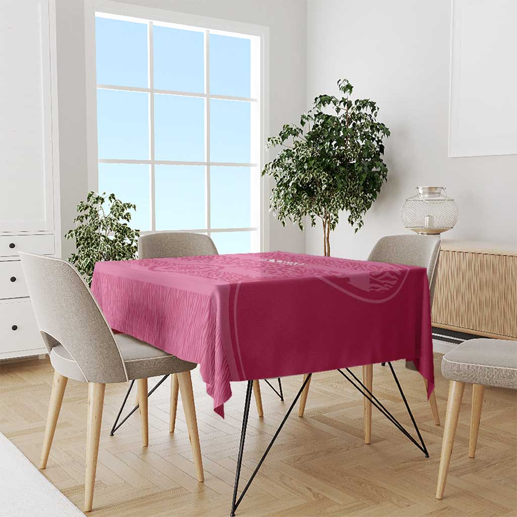 Custom India Football 2026 Tablecloth Come On Blue Tigresses - Pink Version