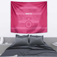 Custom India Football 2026 Tapestry Come On Blue Tigresses - Pink Version