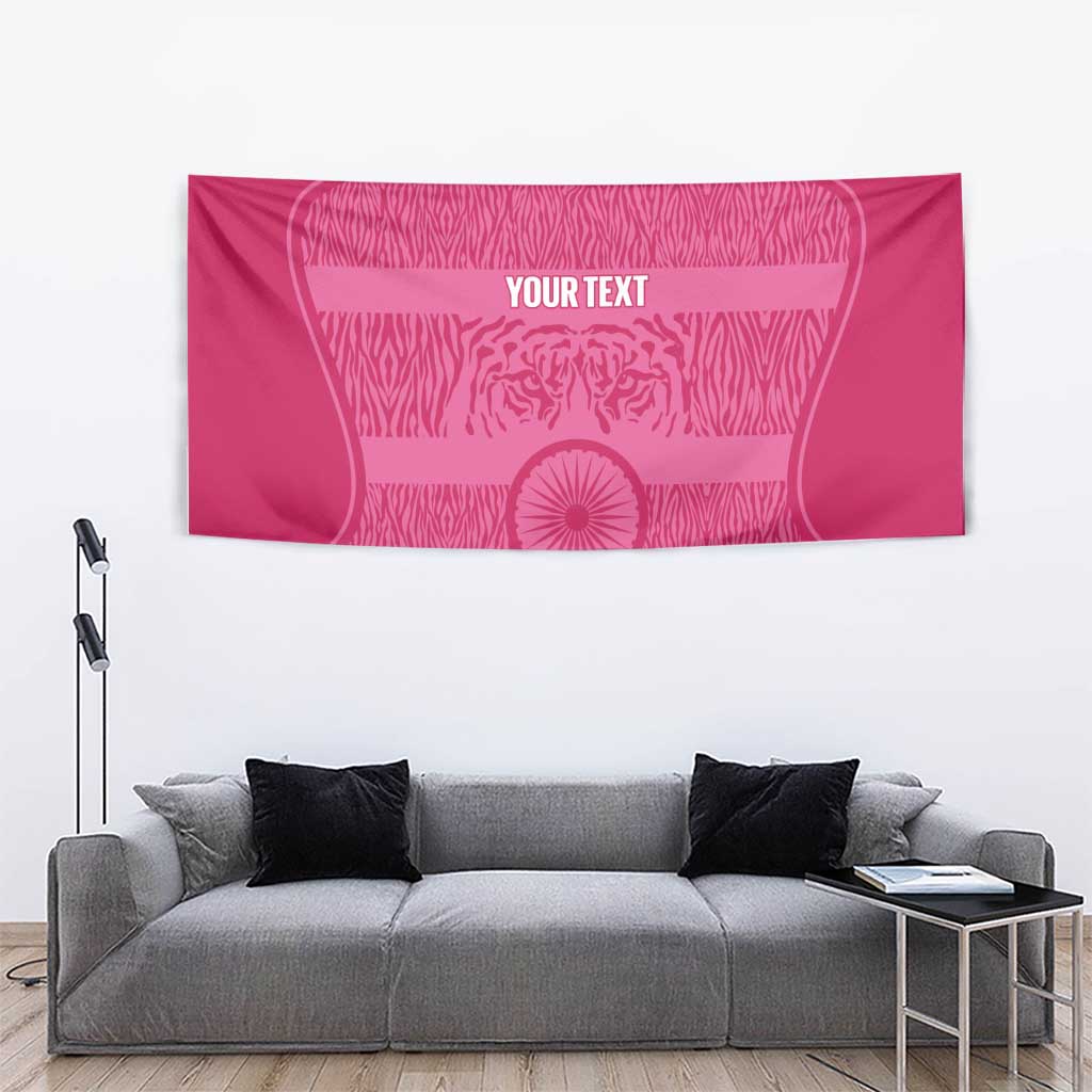Custom India Football 2026 Tapestry Come On Blue Tigresses - Pink Version