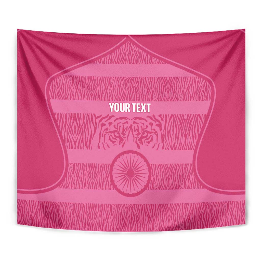 Custom India Football 2026 Tapestry Come On Blue Tigresses - Pink Version