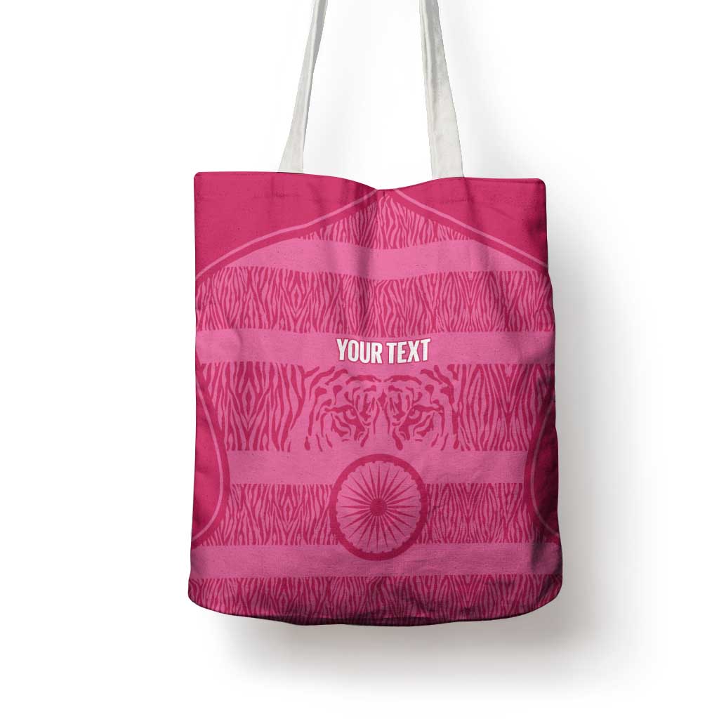Custom India Football 2026 Tote Bag Come On Blue Tigresses - Pink Version