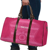 Custom India Football 2026 Travel Bag Come On Blue Tigresses - Pink Version