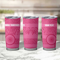 Custom India Football 2026 Tumbler Cup Come On Blue Tigresses - Pink Version