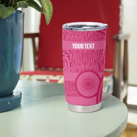 Custom India Football 2026 Tumbler Cup Come On Blue Tigresses - Pink Version