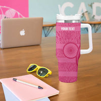 Custom India Football 2026 Tumbler With Handle Come On Blue Tigresses - Pink Version
