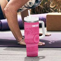 Custom India Football 2026 Tumbler With Handle Come On Blue Tigresses - Pink Version