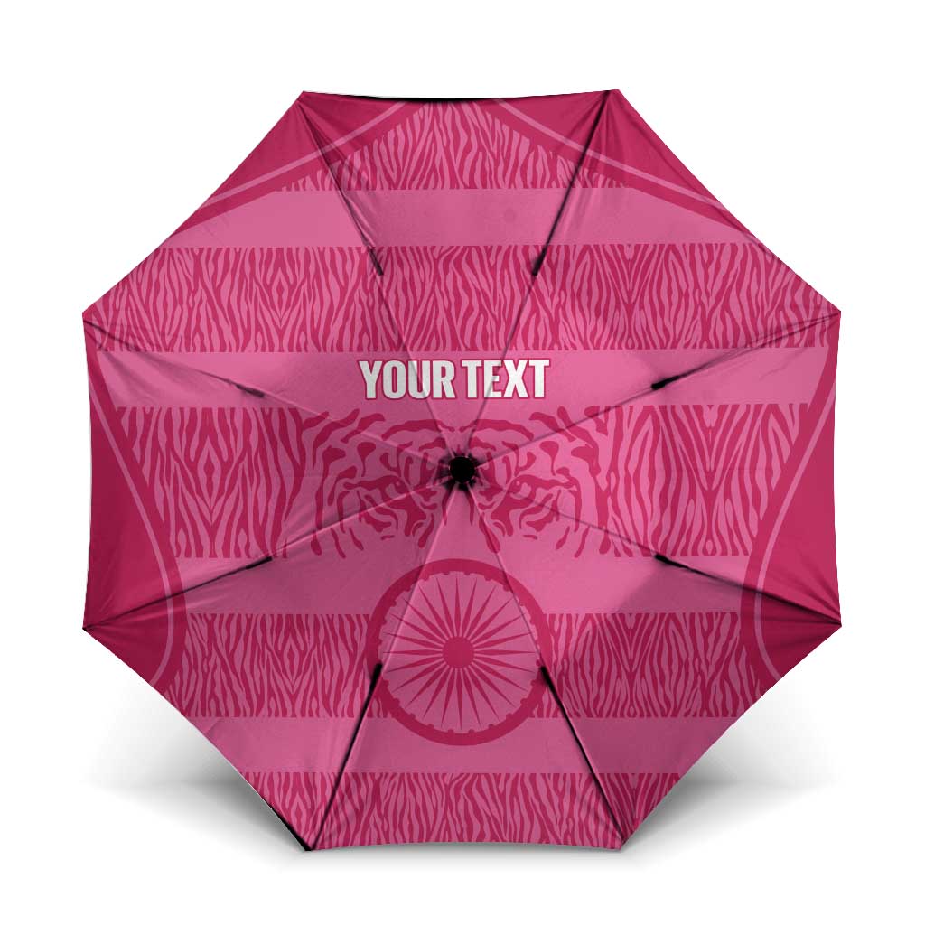 Custom India Football 2026 Umbrella Come On Blue Tigresses - Pink Version
