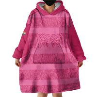 Custom India Football 2026 Wearable Blanket Hoodie Come On Blue Tigresses - Pink Version