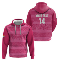 Custom India Football 2026 Zip Hoodie Come On Blue Tigresses - Pink Version
