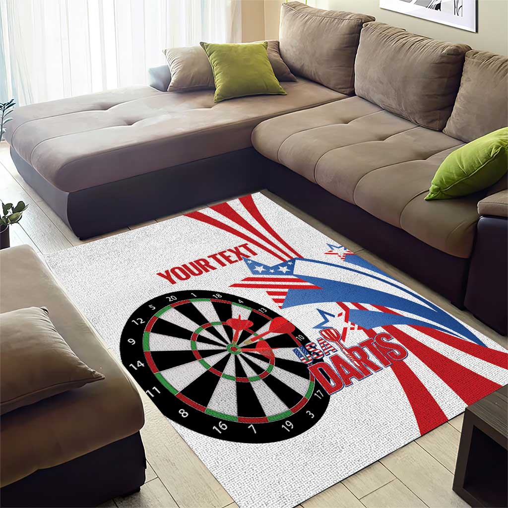 Custom United States Darts Area Rug USA Go Champions