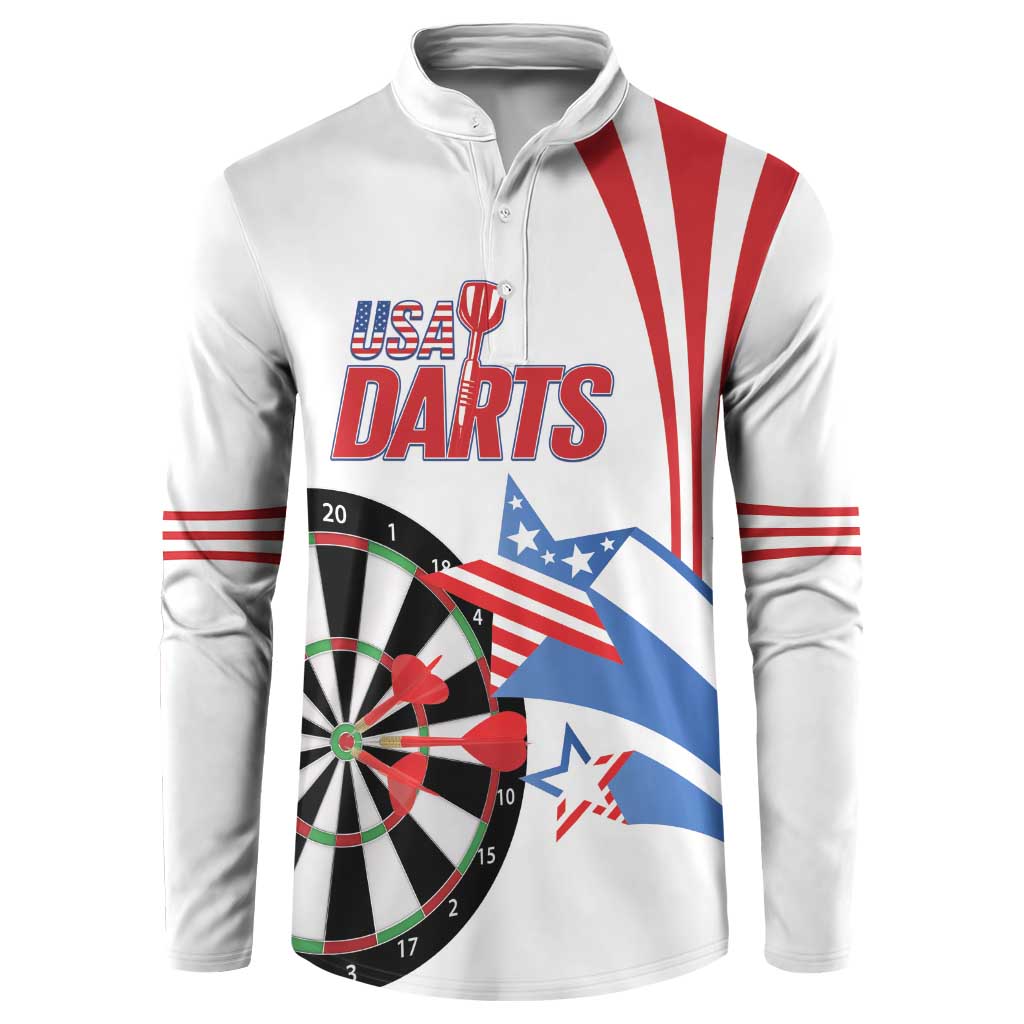 Custom United States Darts Button Sweatshirt USA Go Champions