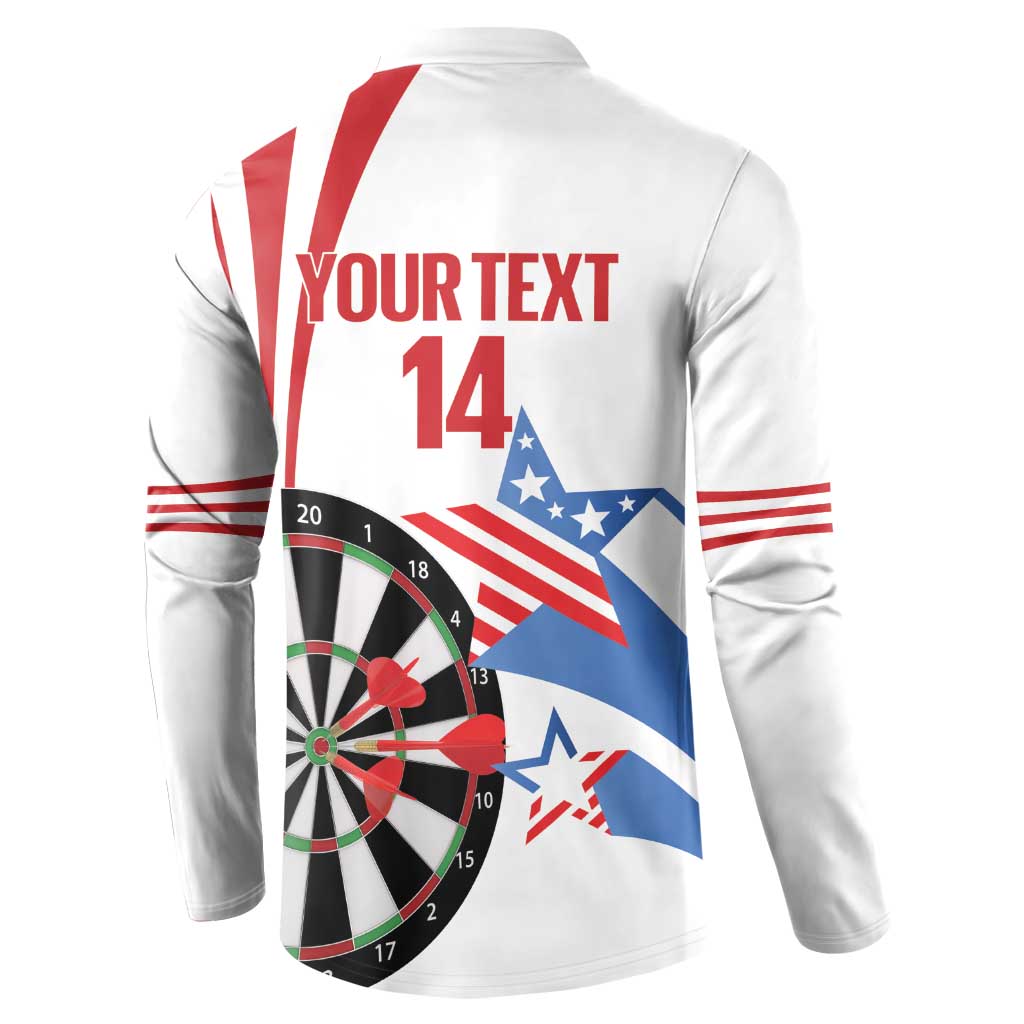 Custom United States Darts Button Sweatshirt USA Go Champions