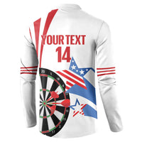 Custom United States Darts Button Sweatshirt USA Go Champions