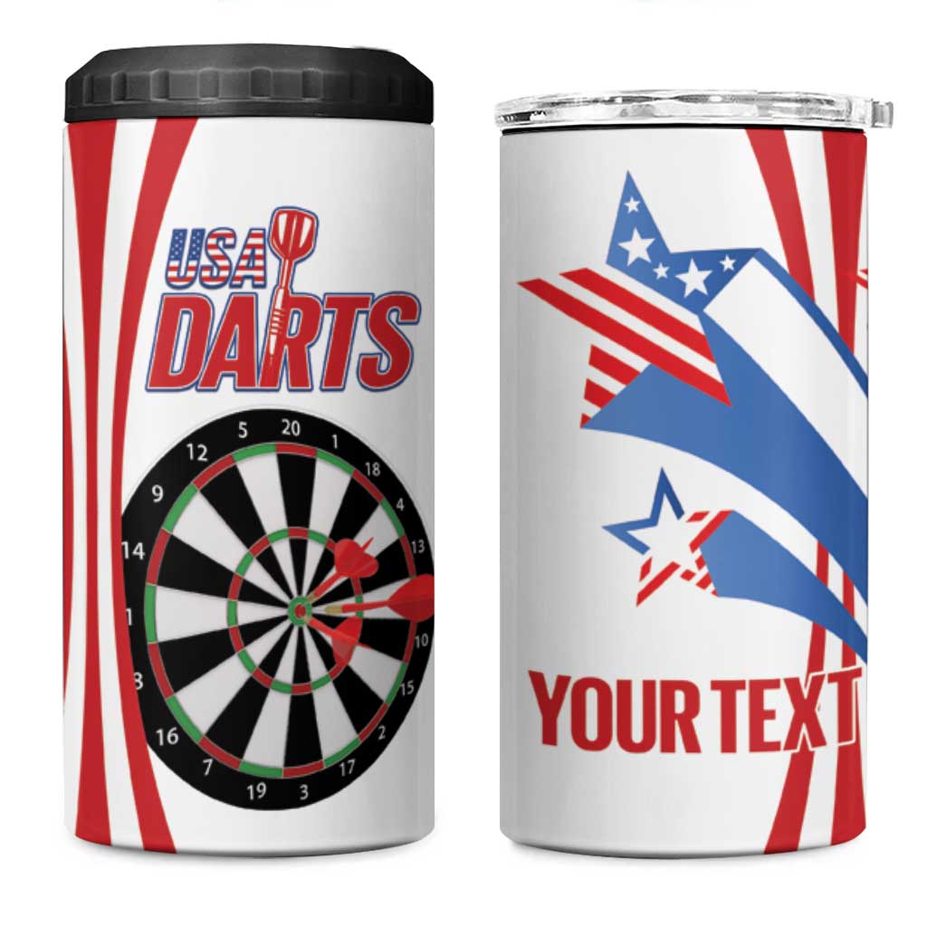 Custom United States Darts 4 in 1 Can Cooler Tumbler USA Go Champions